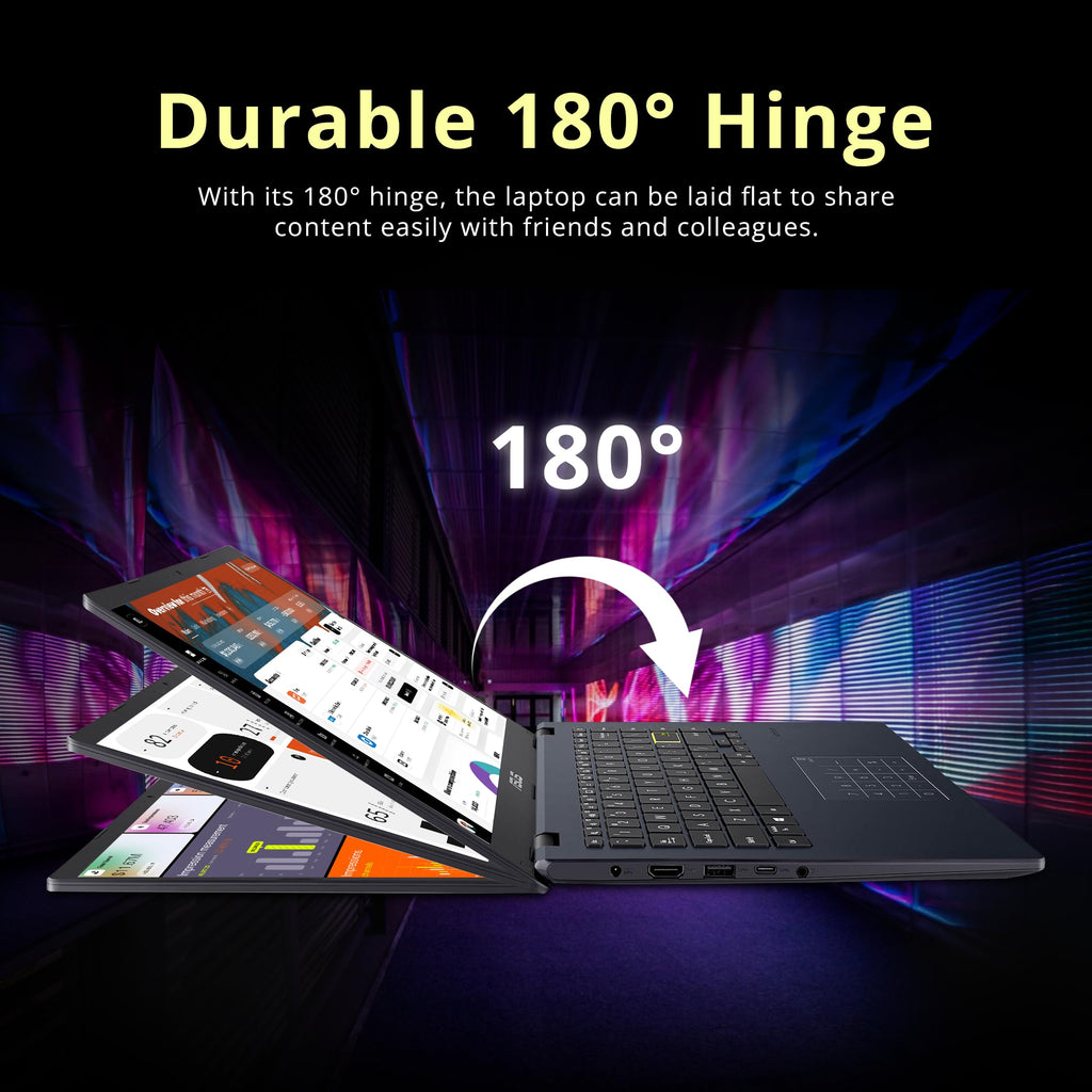14" FHD Laptop, Intel Celeron N4500, 4GB RAM, 224GB Storage, Quiet Blue P8235