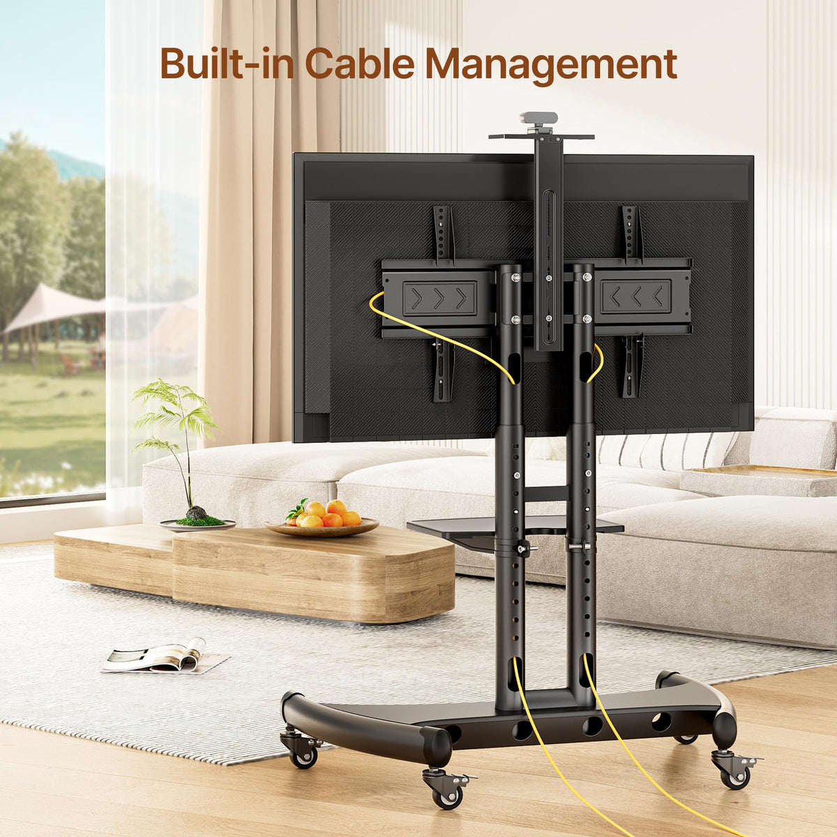 Rolling TV Stand with Shelf for 32-83" TV D410602