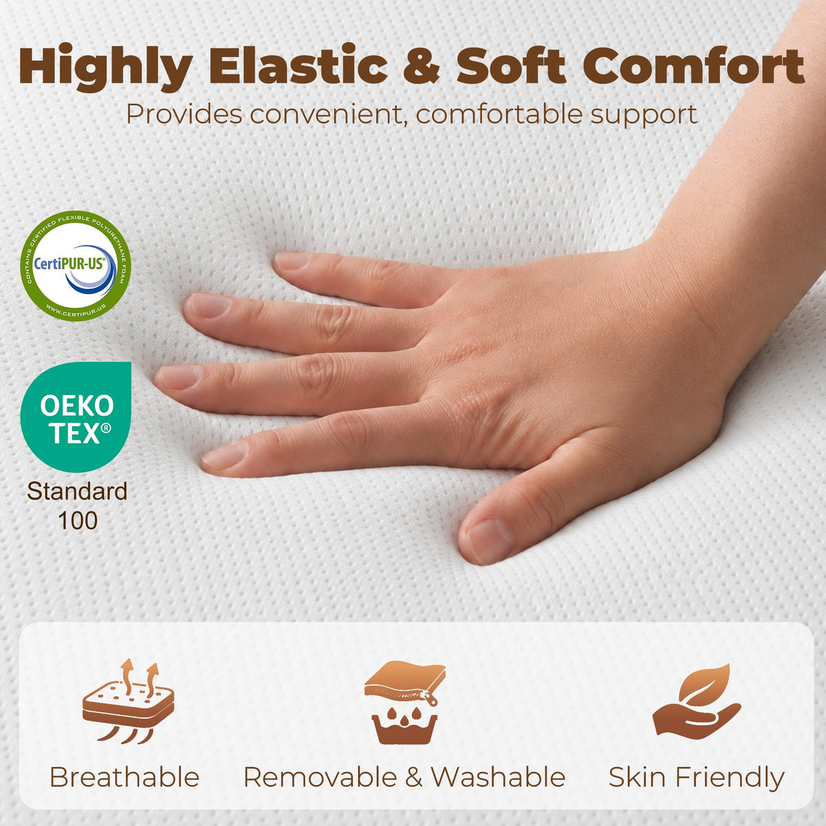 6 Inch Memory Foam Queen Trifold Mattress E827644
