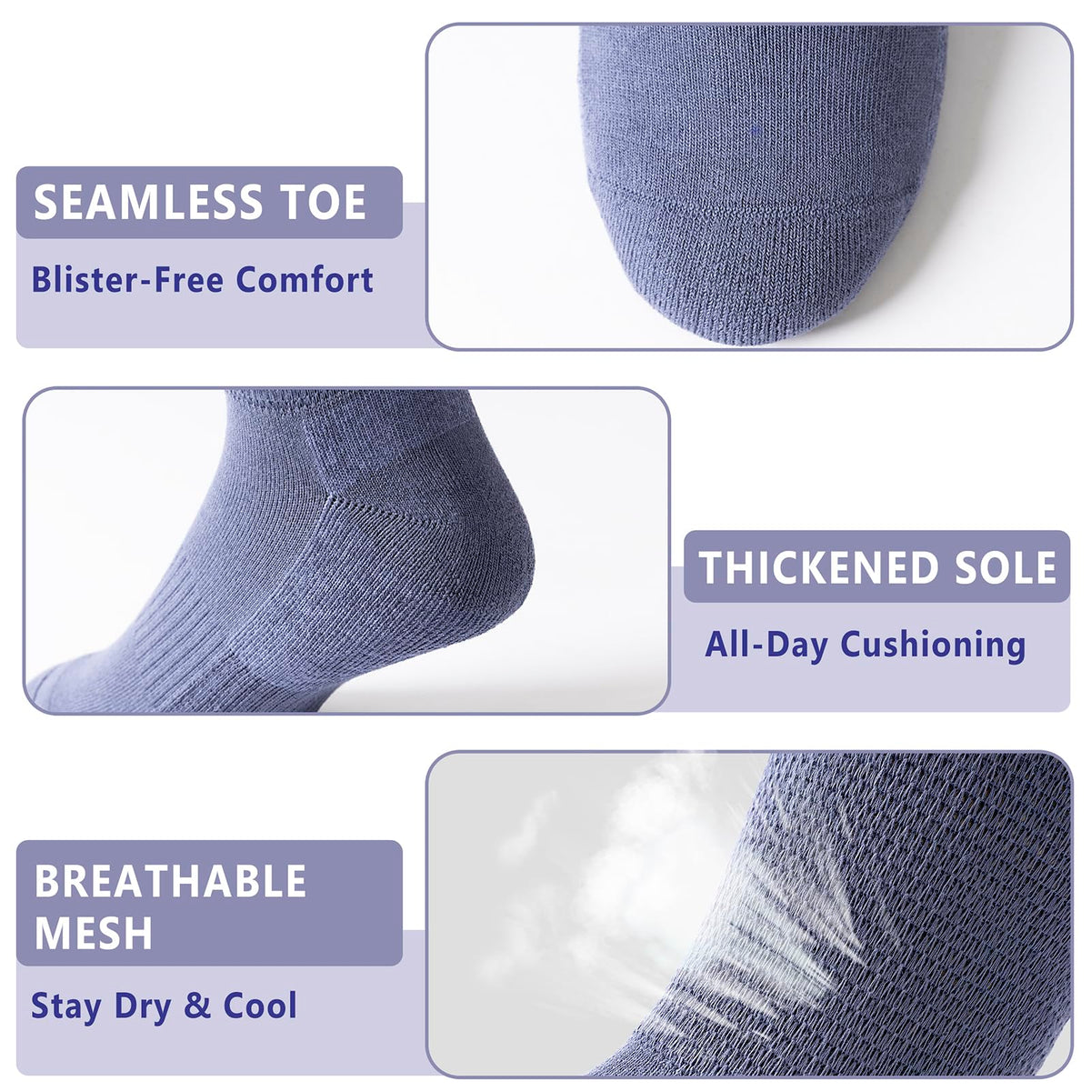Viscose from Bamboo Crew Socks, 3 Pairs T189809