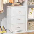 White 3 Drawer Stackable Storage Drawers H477