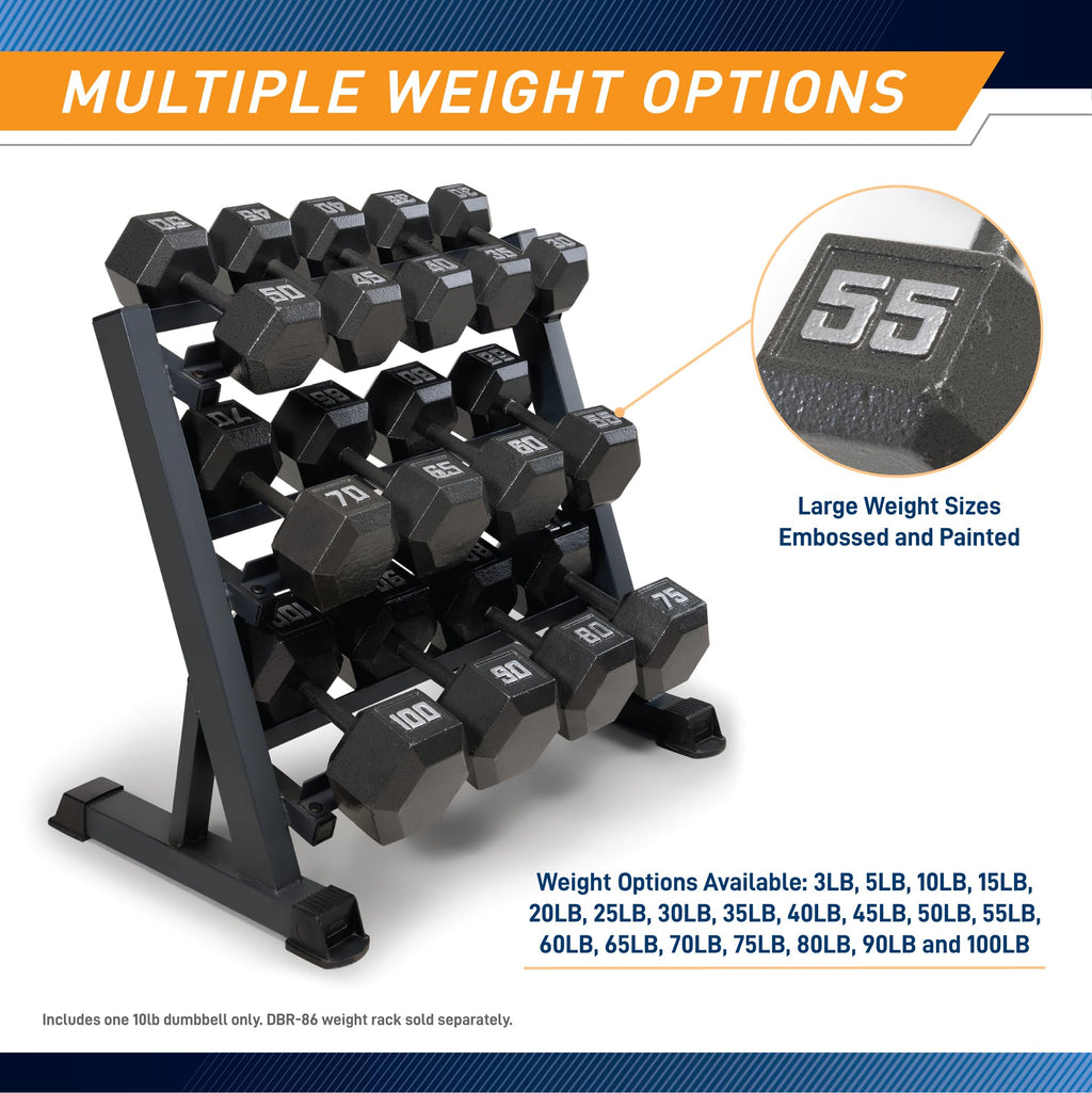 Cast Iron Hex Dumbbell S186380