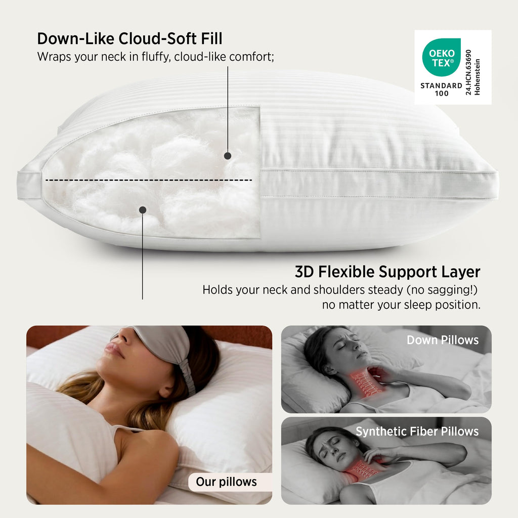 King Size Set of 2 Cotton Pillows U185229