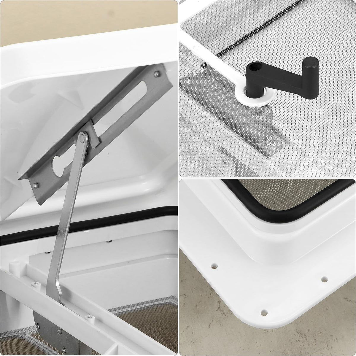 14 x 14 Manual RV Roof Vent Translucent Lid Q1881