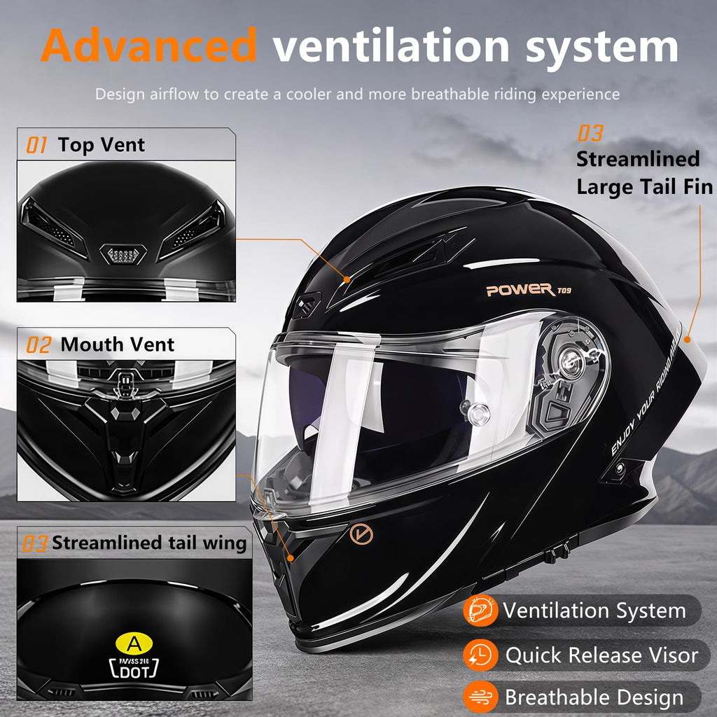 Motorcycle Helmet Bluetooth DOT Approved O728920