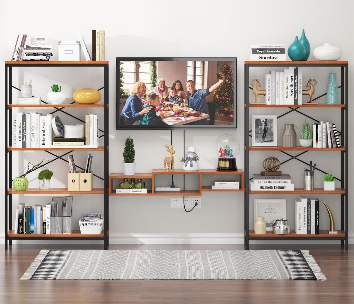 5 Tier Heavy Duty Freestanding Bookcase O492047