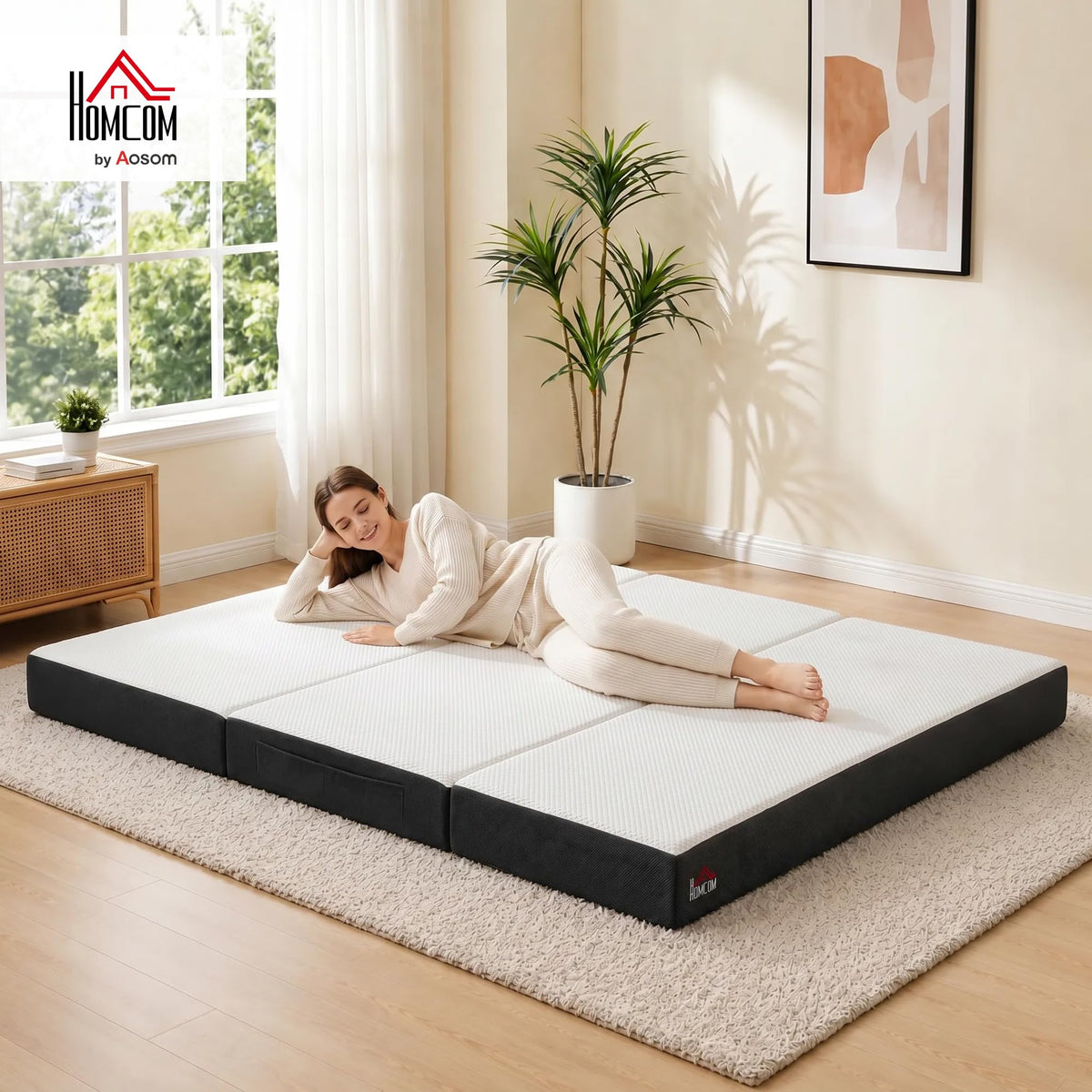 6 Inch Memory Foam Queen Trifold Mattress E827644