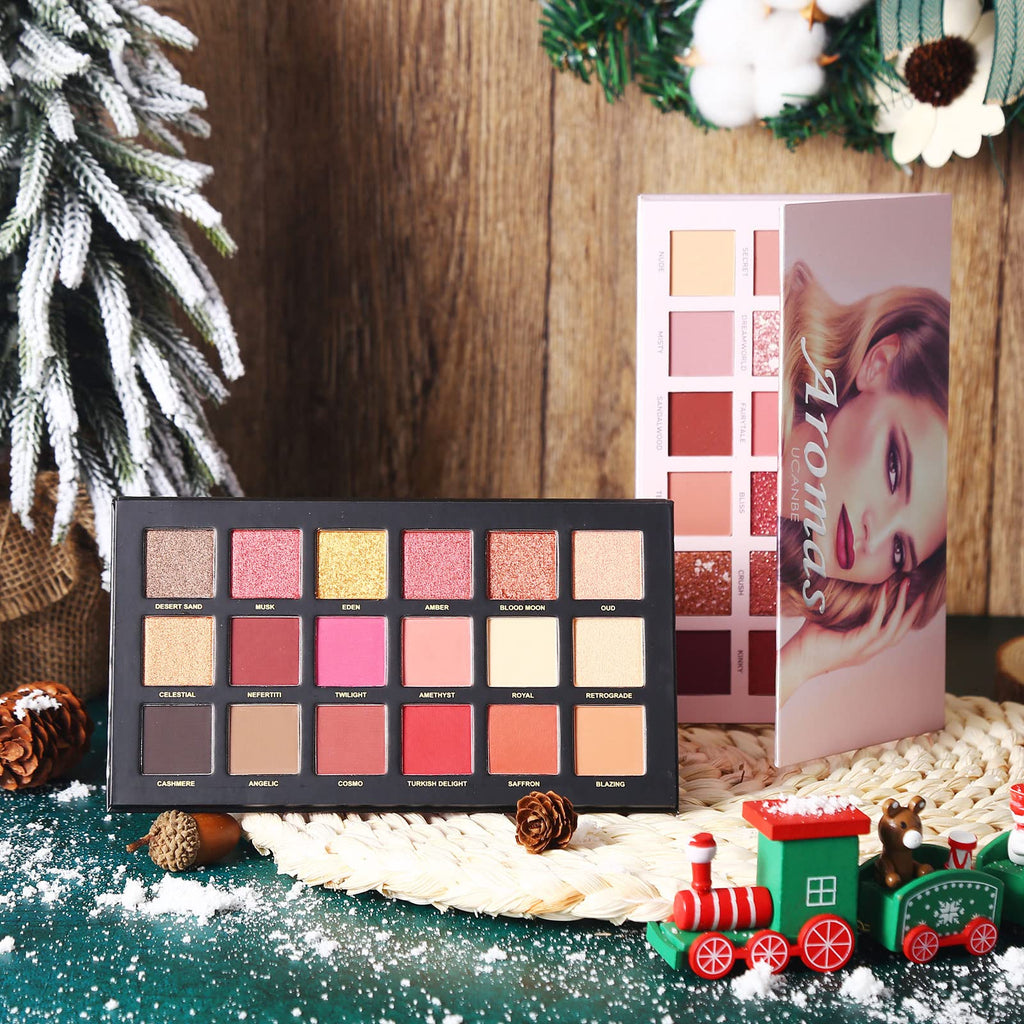 Nude Eyeshadow Palette Makeup Set, Matte Shimmer Glitter Pressed Pearl F54565