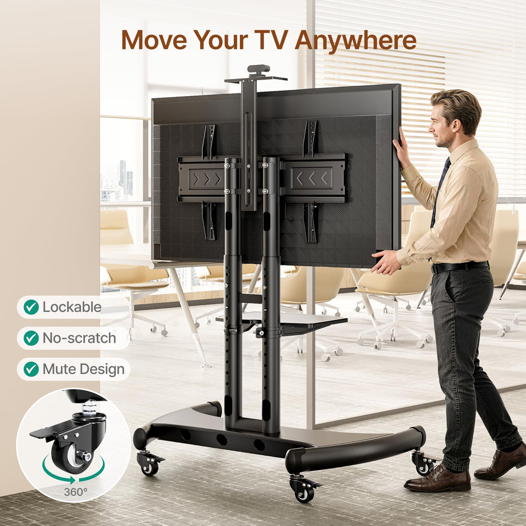 Rolling TV Stand with Shelf for 32-83" TV D410602