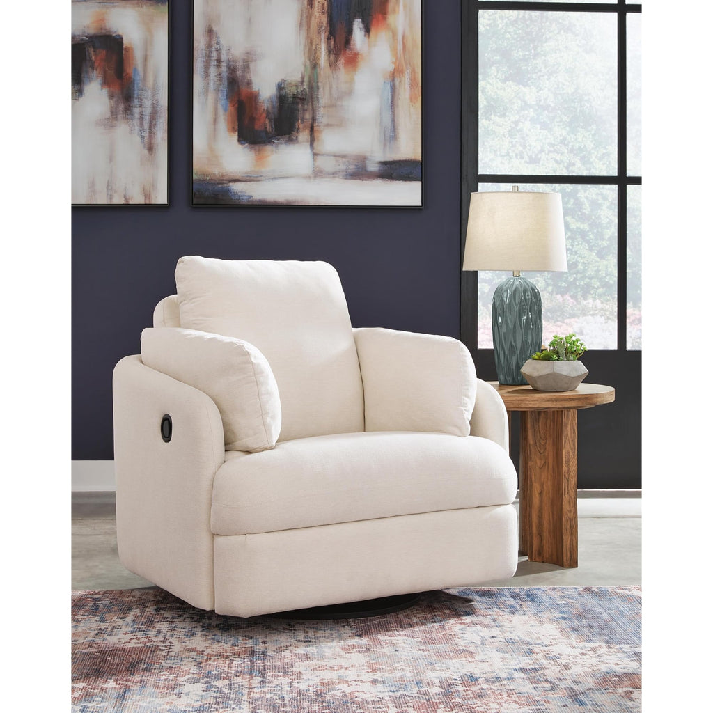 Beige Swivel Glider Recliner Rocking Chair F43775