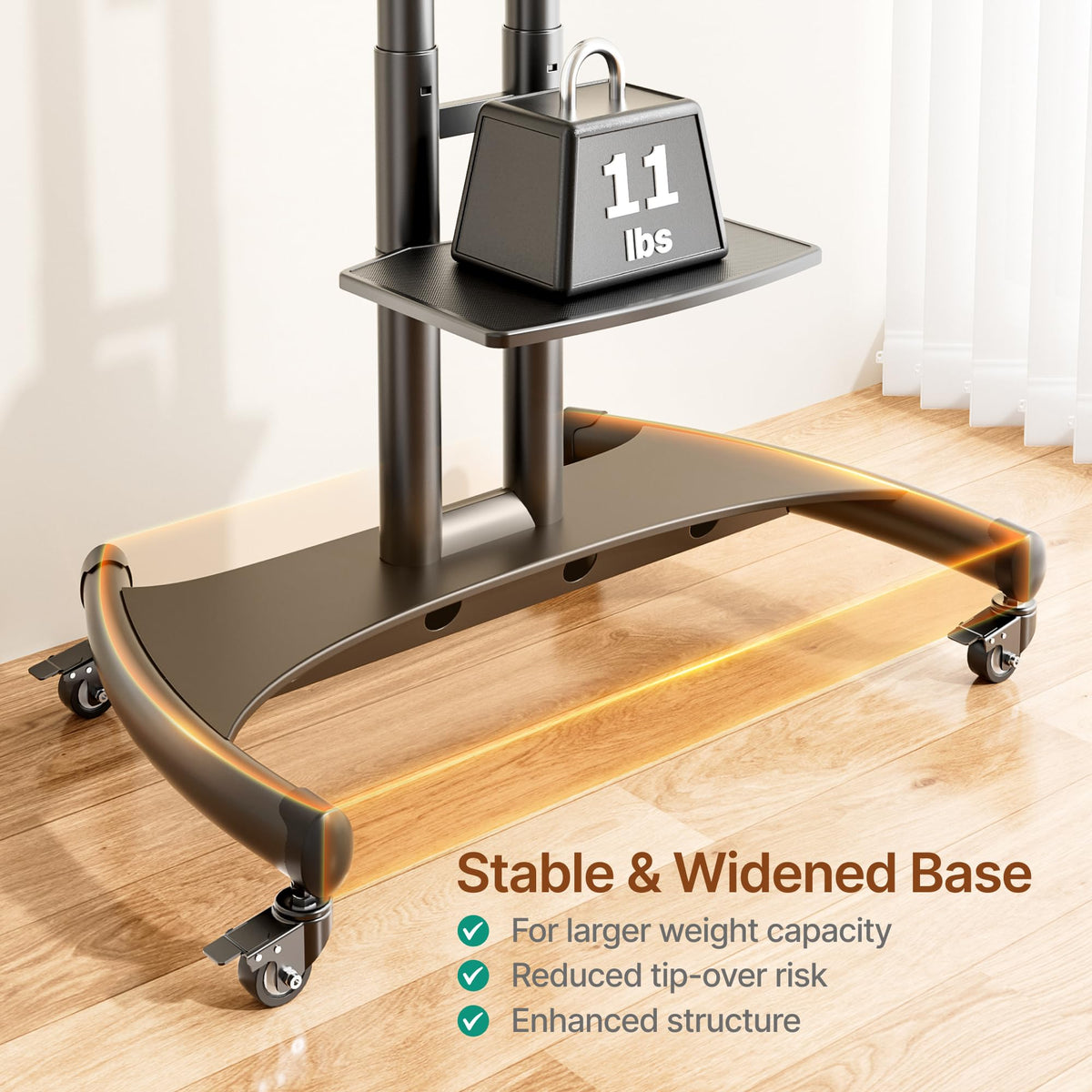 Rolling TV Stand with Shelf for 32-83" TV D410602