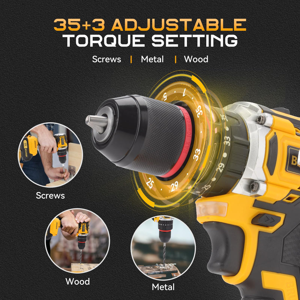 3/8" Brushless Compact Drill Tool Set with Drill Bit and Sockets P804887