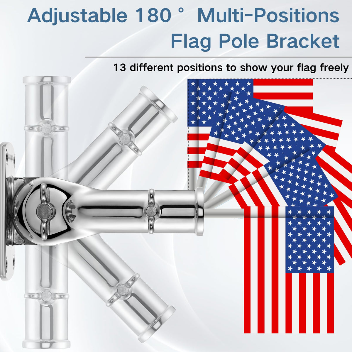 316 Stainless Steel Adjustable Flag Pole Holder G70237
