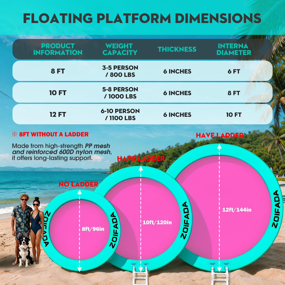 Inflatable Round Floating Ring with Cup Holder K47810