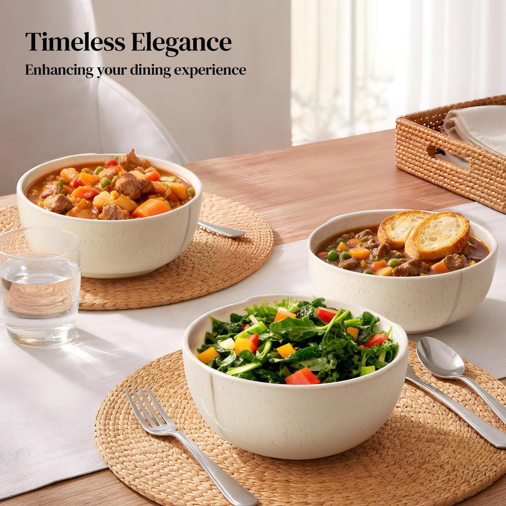 32 OZ Ceramic Soup Bowls Set of 4 L2642
