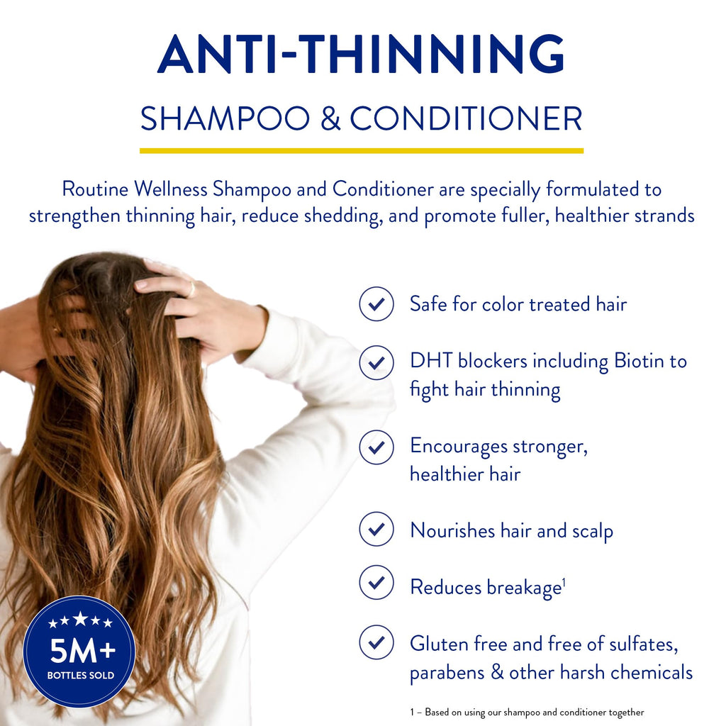Biotin Color Safe Sulfate-Free Shampoo and Conditioner Set and Hair Serum D86464