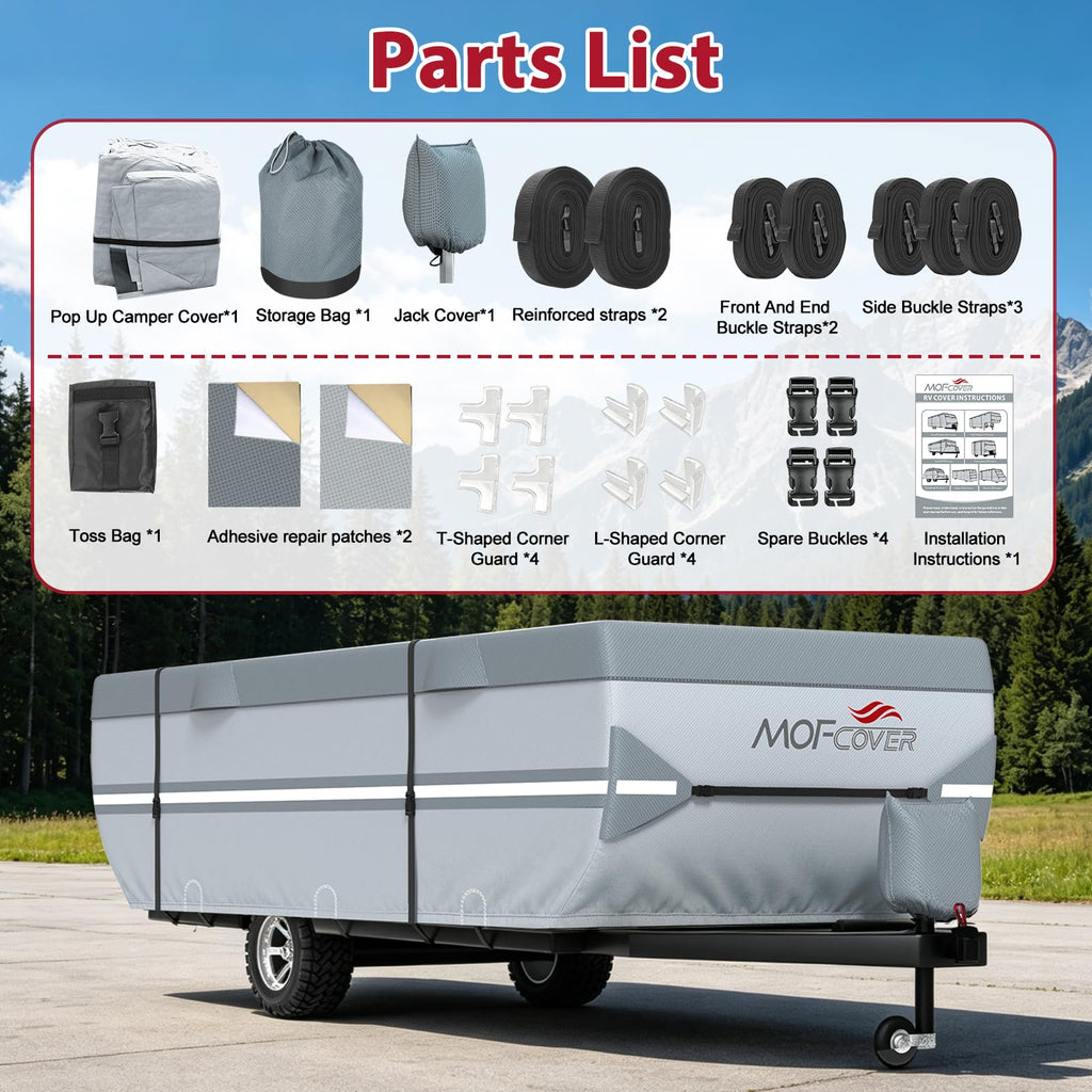 9 Layers Rip-Stop 14-16ft Pop Up Camper Cover K430522