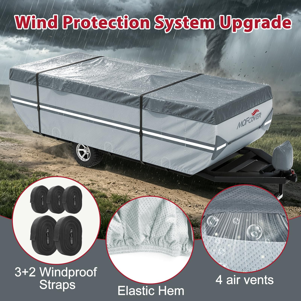9 Layers Rip-Stop 14-16ft Pop Up Camper Cover K430522