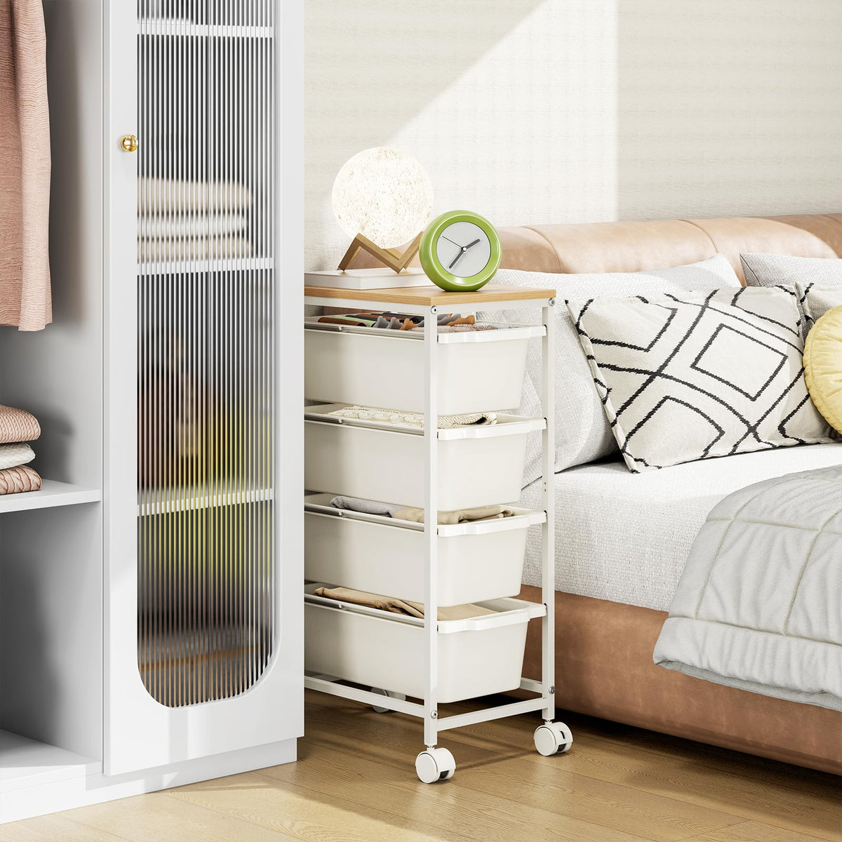 Slim Rolling Cart with 4 Drawers W226618