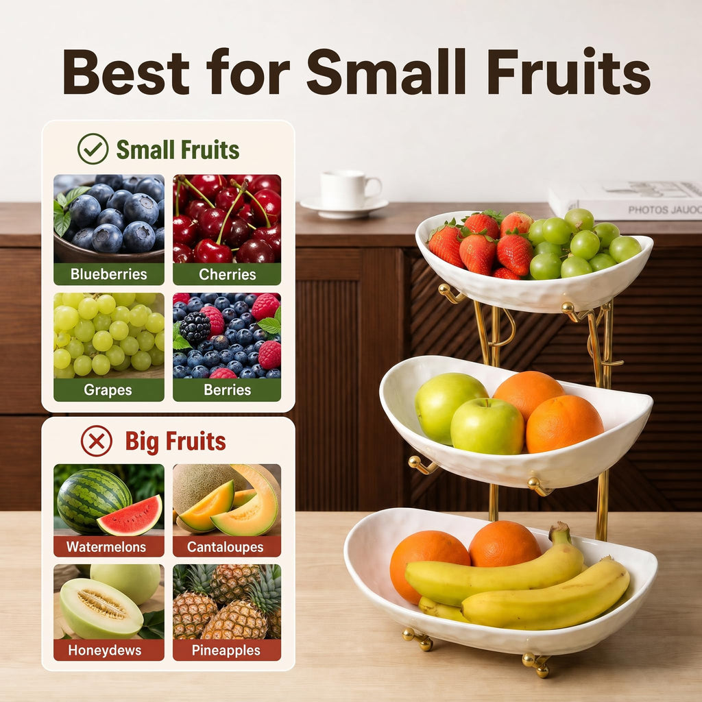 3 Tier Ceramic Fruit Bowl Stand T51651