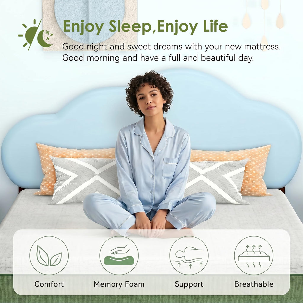 6 Inch Twin Size Cooling Gel Memory Foam Mattress D46518
