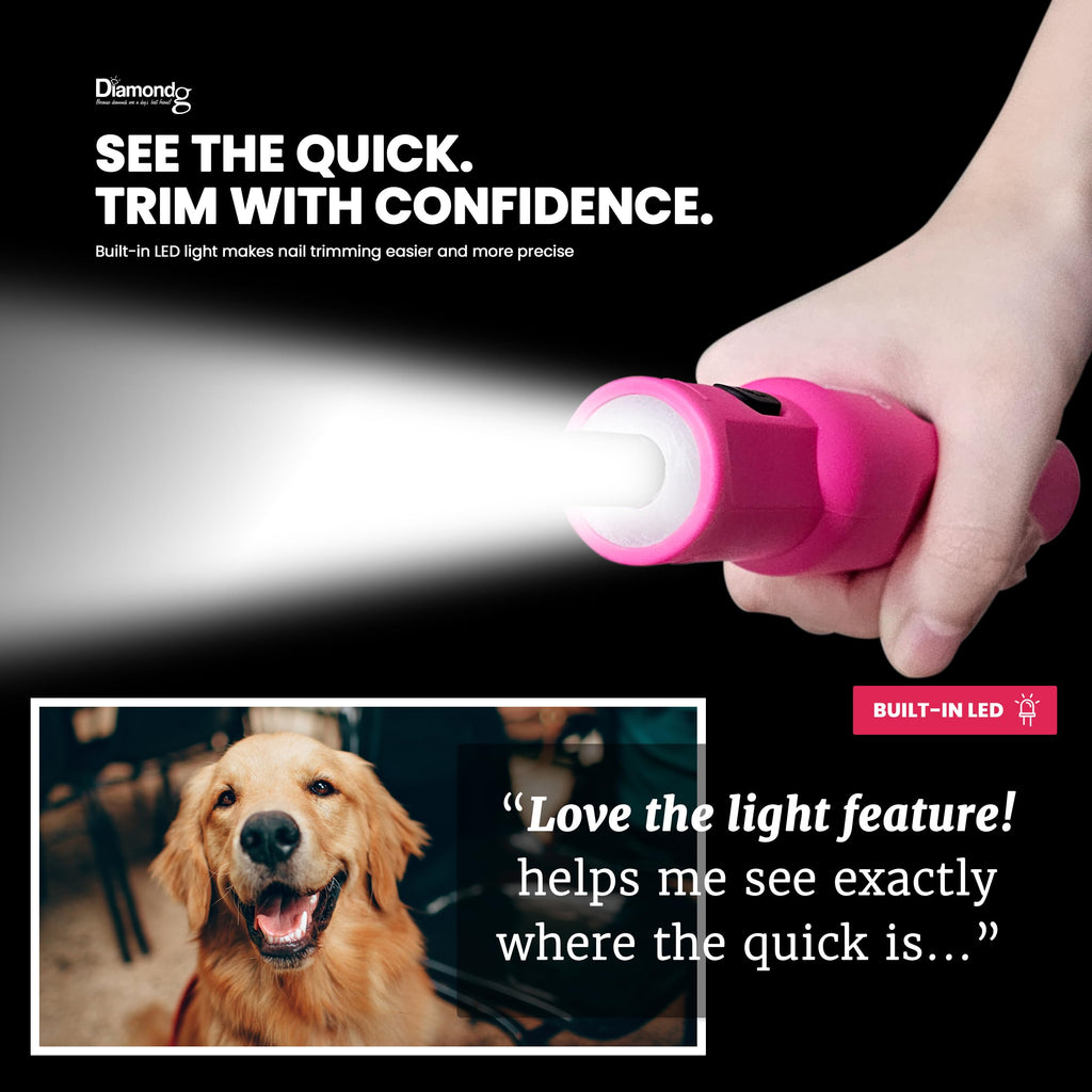 Pink Dog Nail Grinder with LED Light A120509