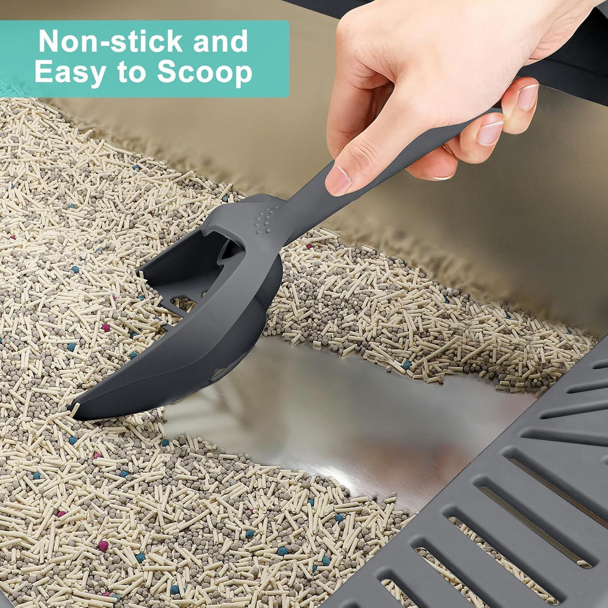 2 Pack XL Stainless Steel Enclosed Cat Litter Box with Lid U878639