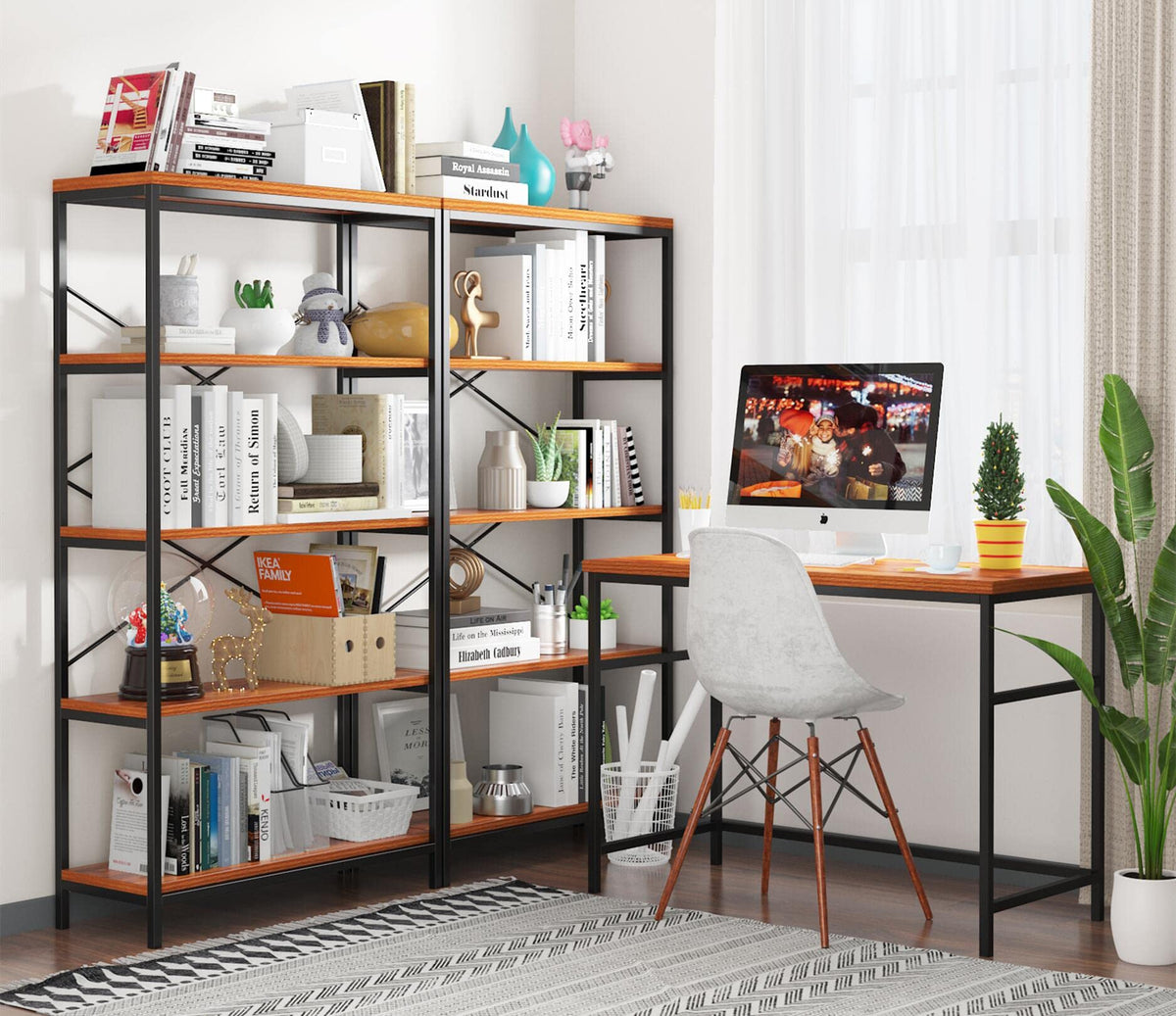 5 Tier Heavy Duty Freestanding Bookcase O492047