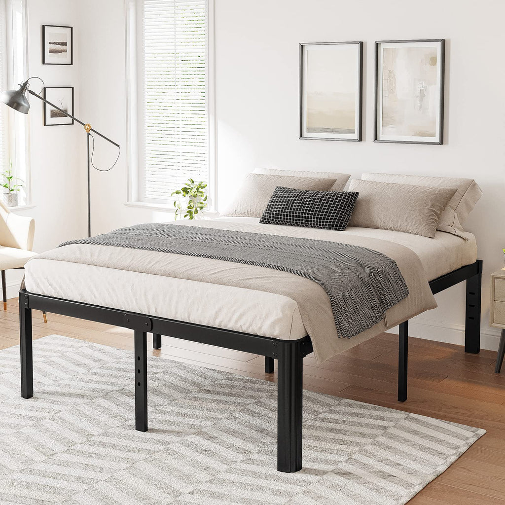 California King Heavy Duty Metal Platform Bed Frame with Round Corners D3236