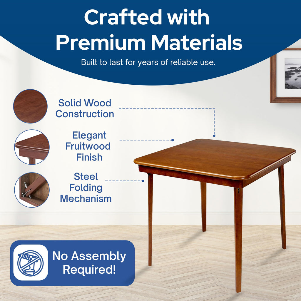Fruitwood Wood Folding Table P283