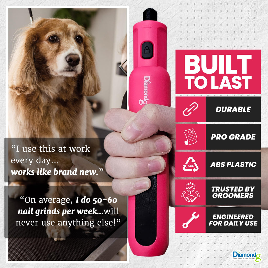 Pink Dog Nail Grinder with LED Light A120509