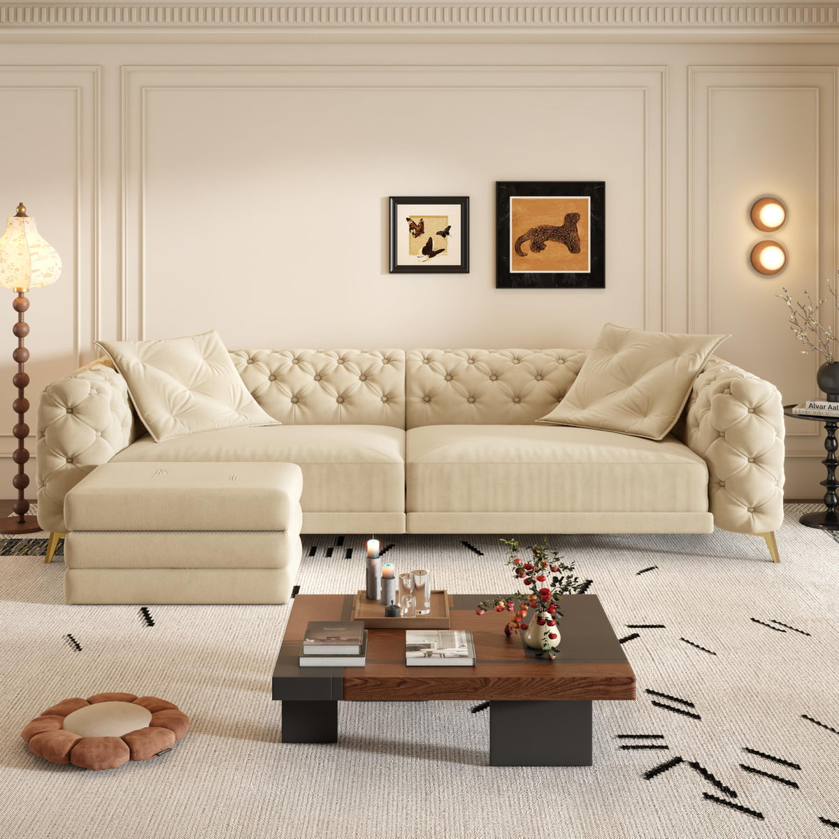 King Size Velvet Sleeper Sofa Bed D400104