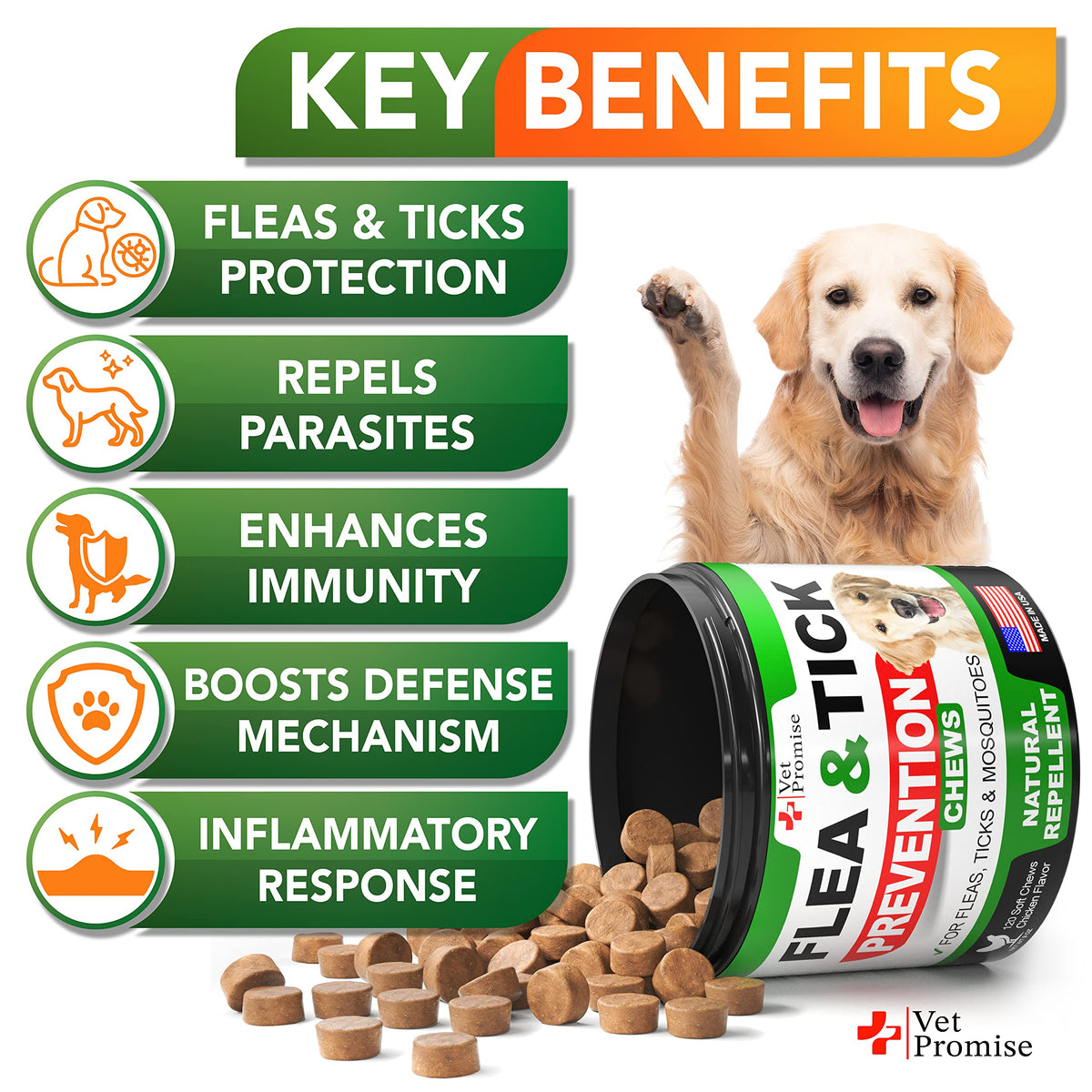 Flea and Tick Prevention for Dogs Chewables B131015