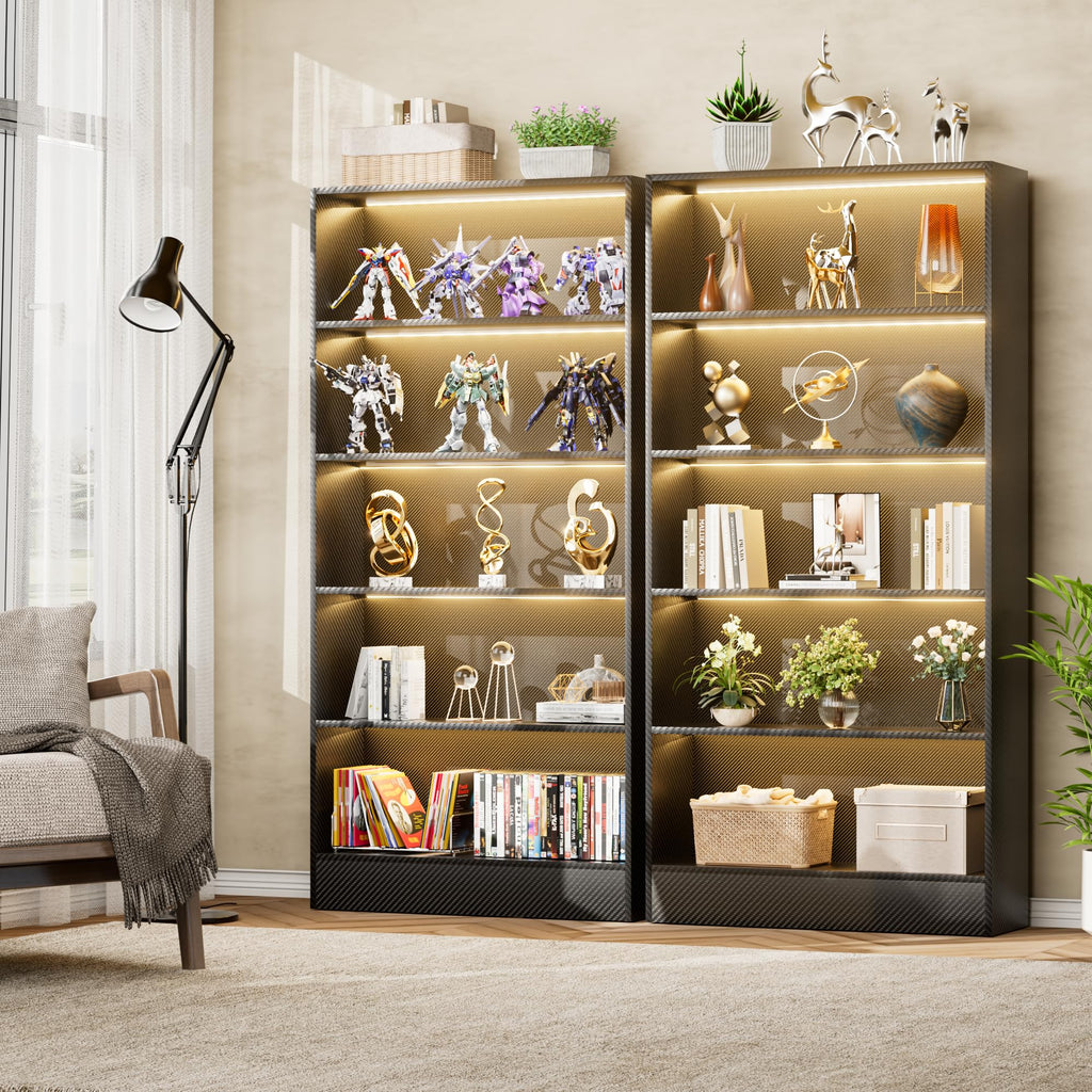 Black 5-Tier Wooden Bookshelf U60149
