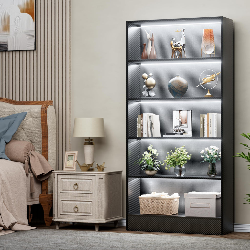 Black 5-Tier Wooden Bookshelf U60149