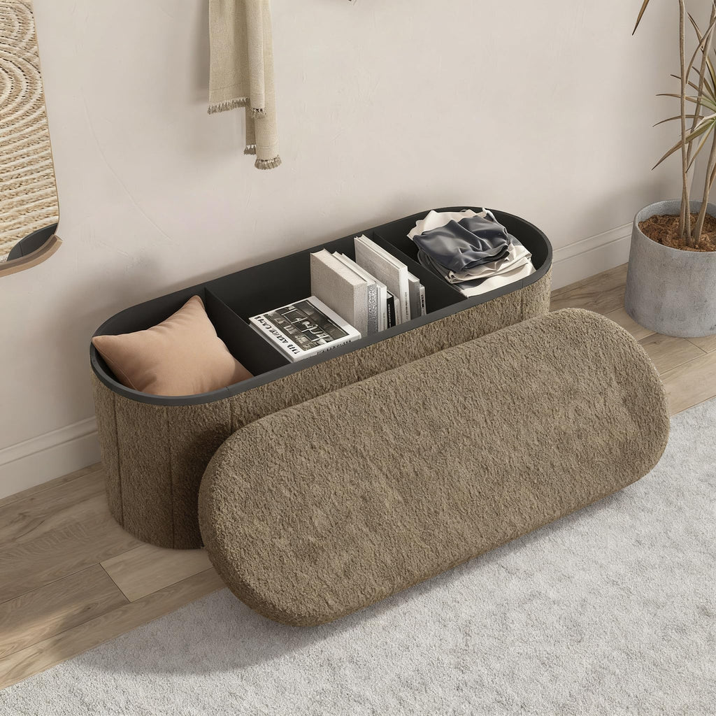 Oval Storage Ottoman C775