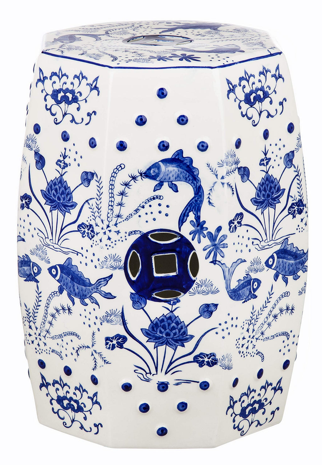 Blue Ceramic Garden Stool I971