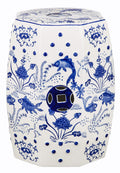 Blue Ceramic Garden Stool I971